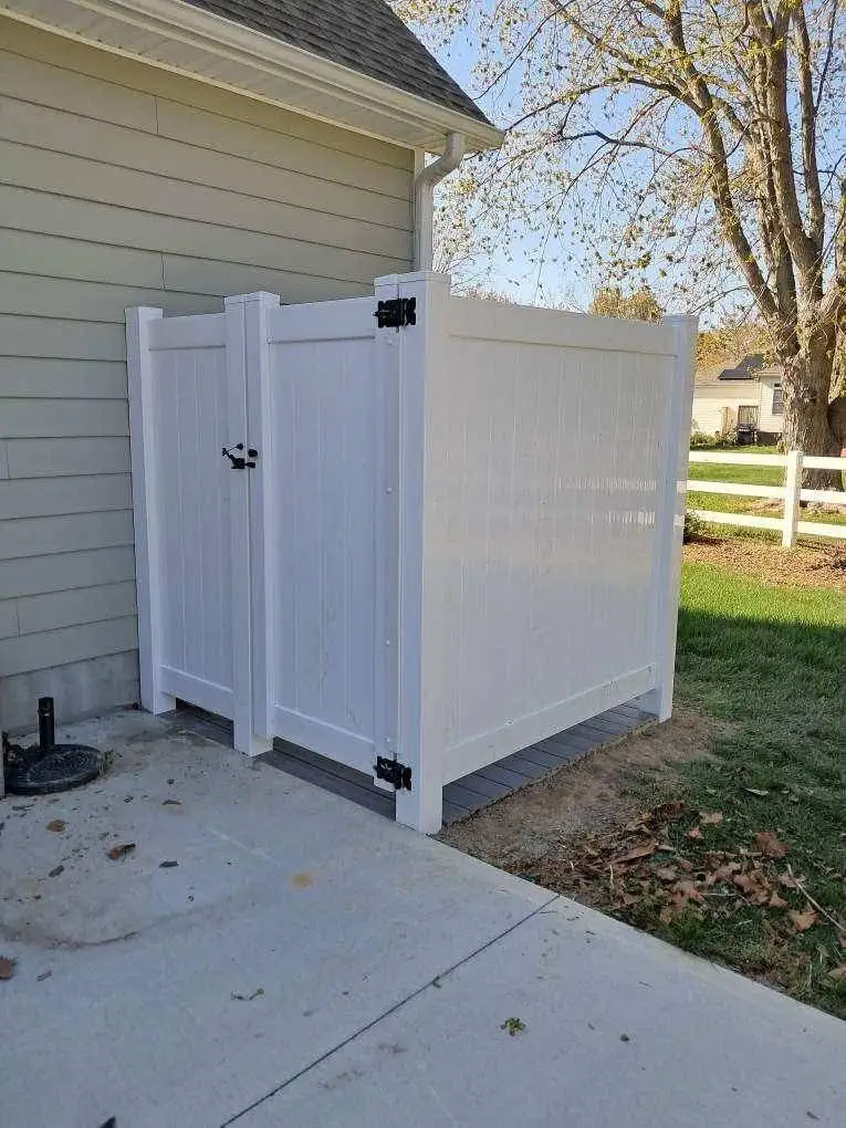 Vinyl Outdoor Shower Install 1